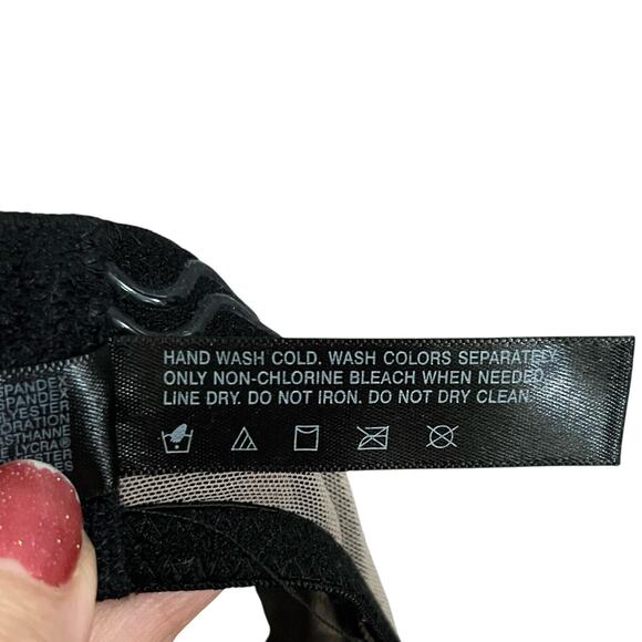 Natori Calais Strapless Bra 32B Lace Underwired Lightly Lined Molded Black Nude - Picture 10 of 10